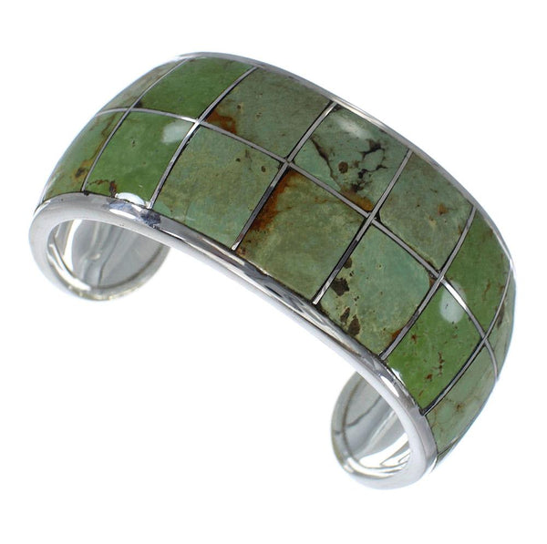Southwest Sterling Silver And Turquoise Cuff Bracelet CX49499